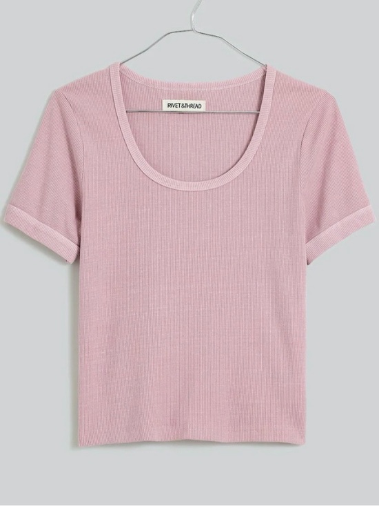 Rivet & Thread Tops - Madewell/Rivet & Thread Ribbed U-Neck Tee, Limited Edition! Like New!